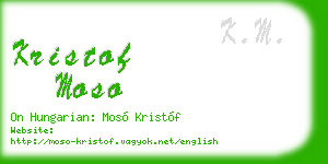 kristof moso business card