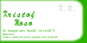 kristof moso business card